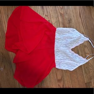 Lace Halter top romper